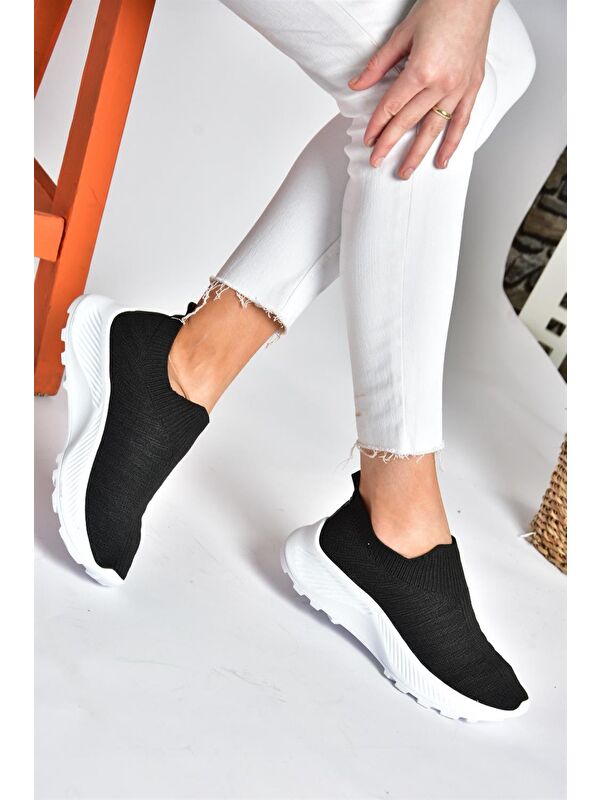 P239503304 Siyah/Beyaz Kadın Sneakers - Görsel 2