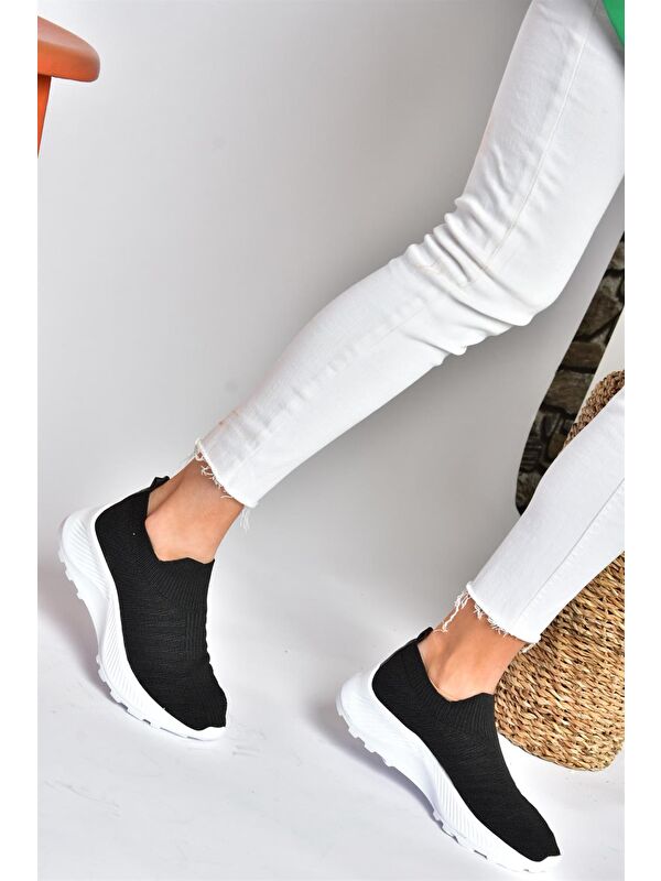 P239503304 Siyah/Beyaz Kadın Sneakers - Görsel 4