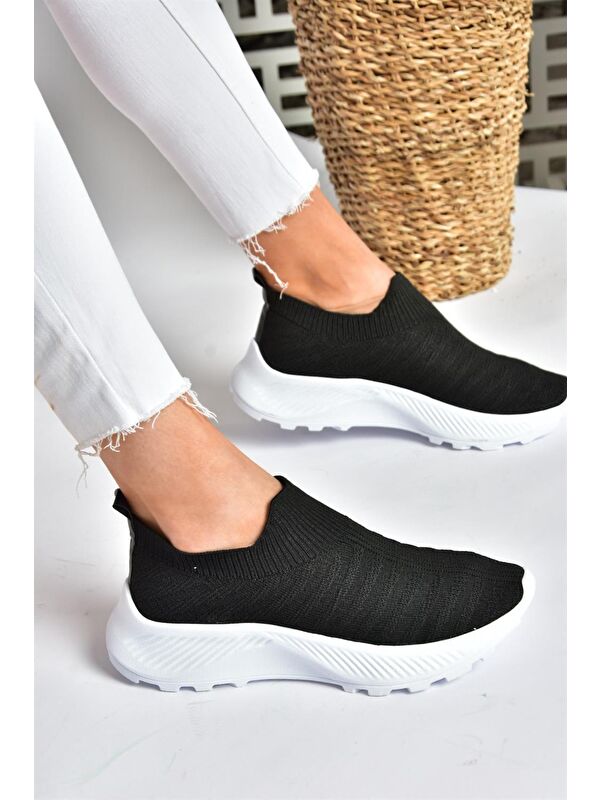 P239503304 Siyah/Beyaz Kadın Sneakers - Görsel 5