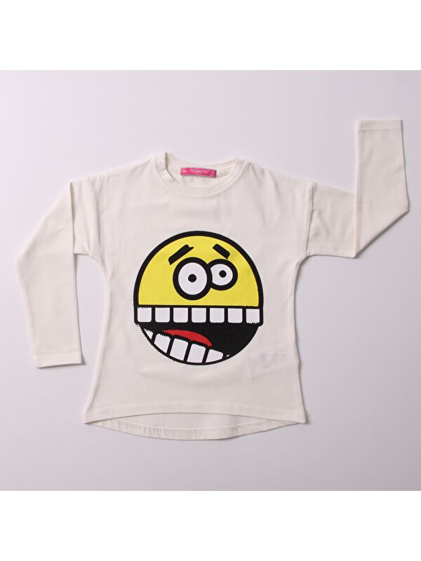 Toontoykids Kız Çocuk Sweatshirt Smile Baskılı