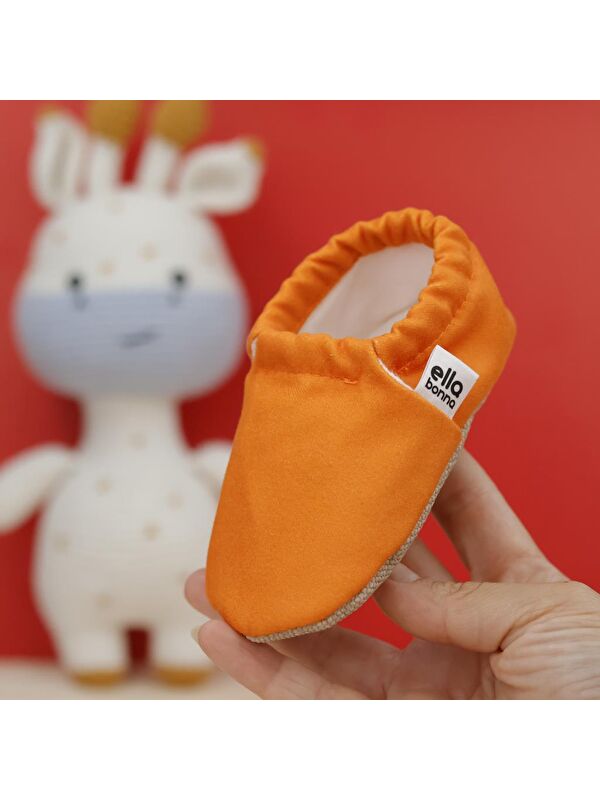 Desenli Bebek Patiği, Kaydırmaz Taban, Ev Kreş Ayakkabısı Panduf - Görsel 6