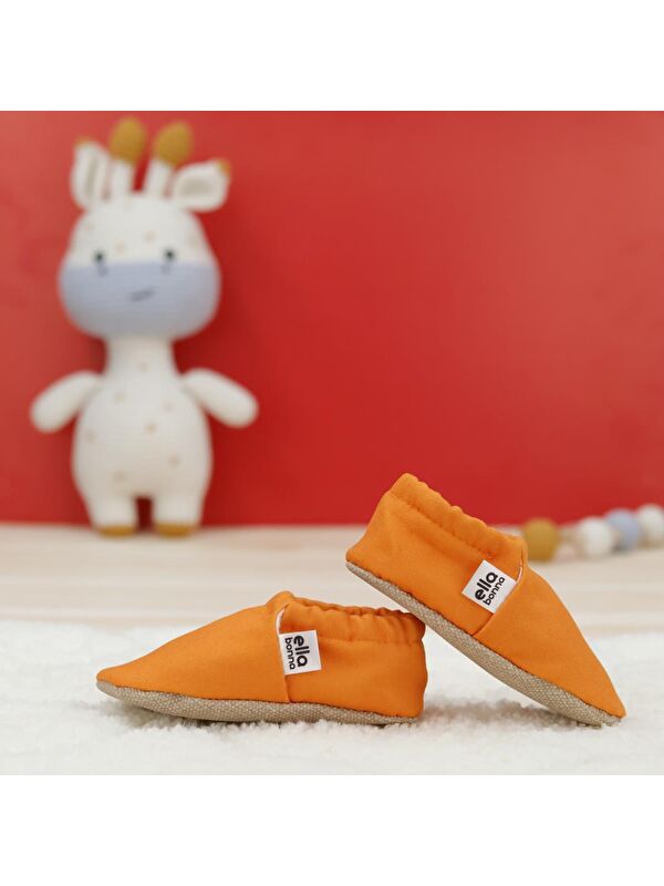 Desenli Bebek Patiği, Kaydırmaz Taban, Ev Kreş Ayakkabısı Panduf - Görsel 8