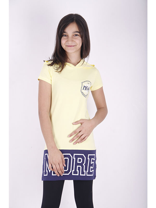 Toontoykids Kız Çocuk Kapüşonlu Baskılı Tişört