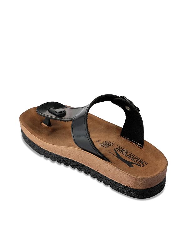 STAR Kız Çocuk Terlik Siyah Rugan - Görsel 3