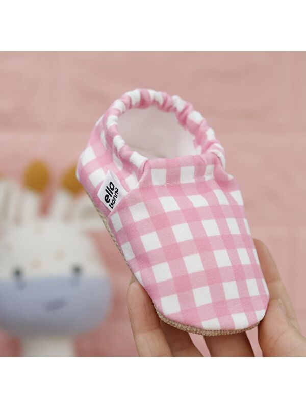 Desenli Bebek Patiği, Kaydırmaz Taban, Ev Kreş Ayakkabısı Panduf - Görsel 6