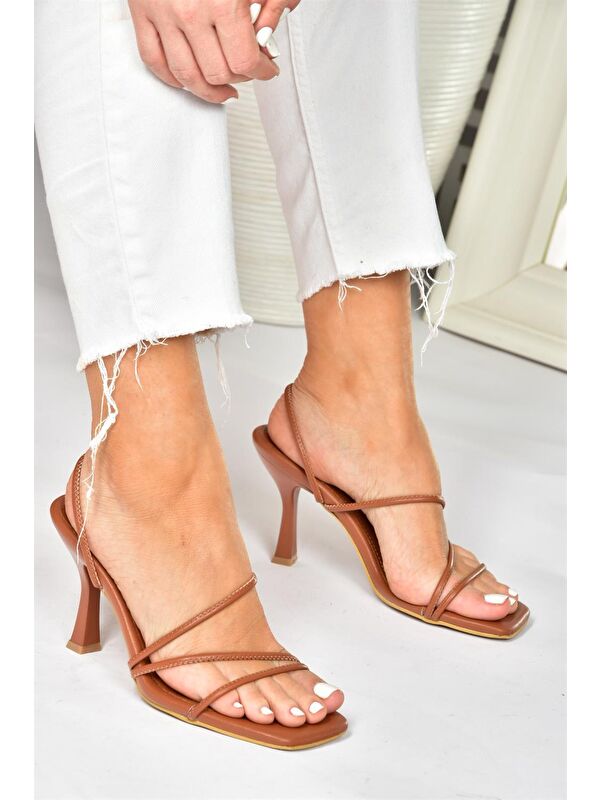 Taba Kalın Topuklu Kadın Ayakkabı P590033909 - Görsel 5