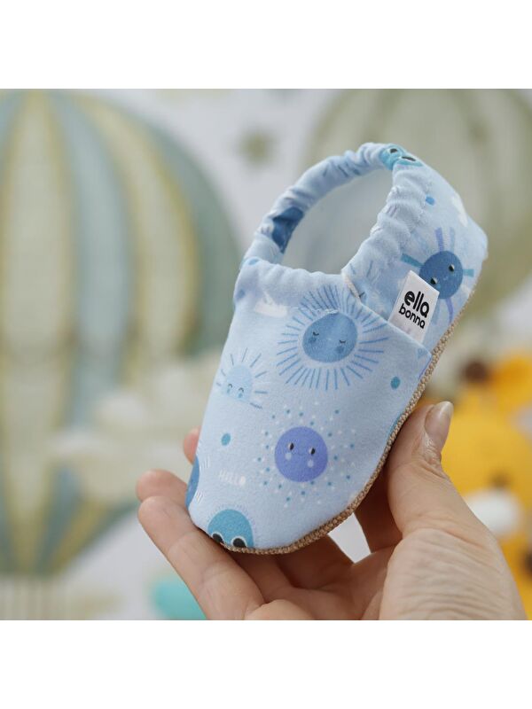 Desenli Bebek Patiği, Kaydırmaz Taban, Ev Kreş Ayakkabısı Panduf - Görsel 6