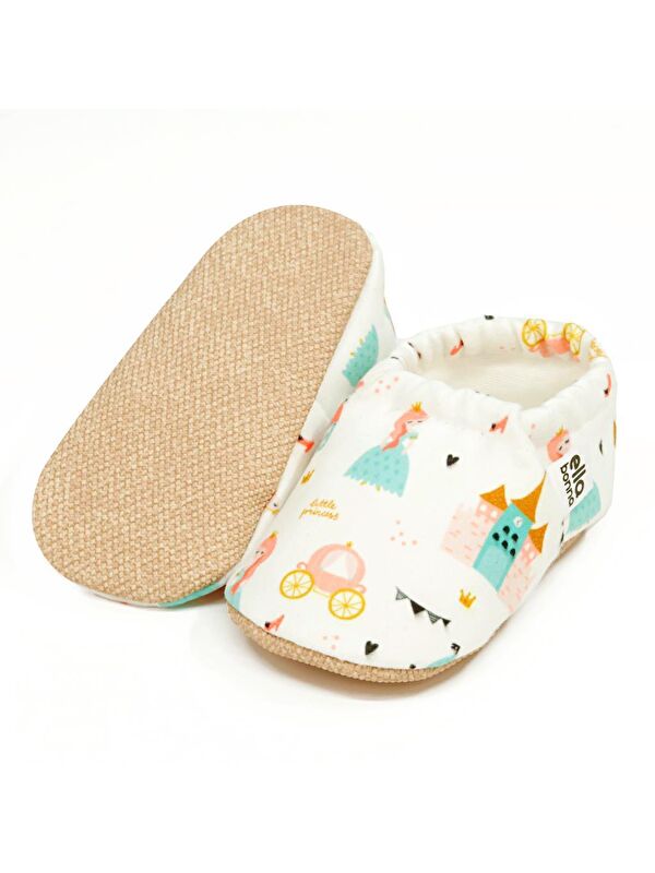 Desenli Bebek Patiği, Kaydırmaz Taban, Ev Kreş Ayakkabısı Panduf - Görsel 3