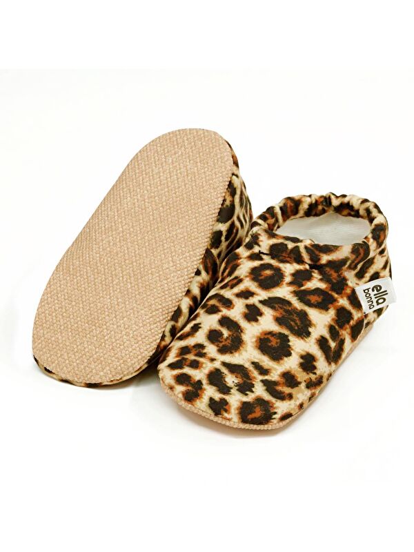 Desenli Bebek Patiği, Kaydırmaz Taban, Ev Kreş Ayakkabısı Panduf - Görsel 3