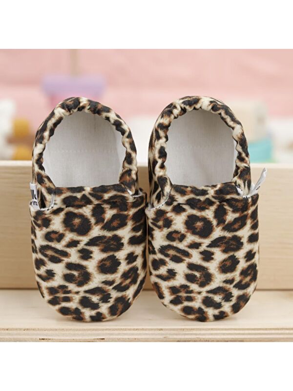 Desenli Bebek Patiği, Kaydırmaz Taban, Ev Kreş Ayakkabısı Panduf - Görsel 5