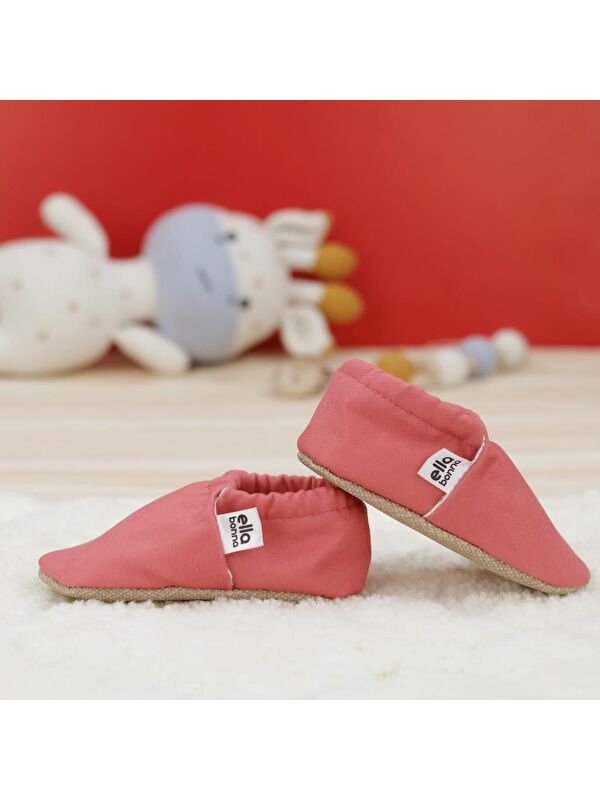 Desenli Bebek Patiği, Kaydırmaz Taban, Ev Kreş Ayakkabısı Panduf - Görsel 8