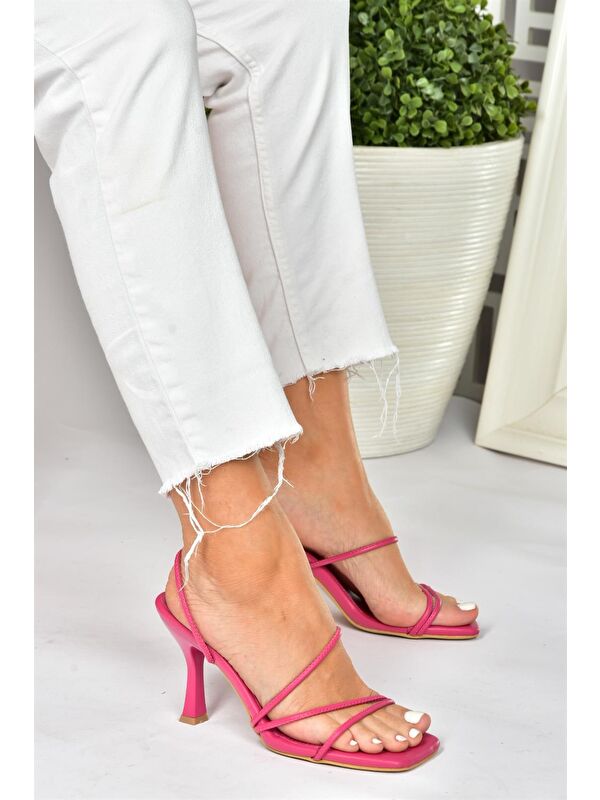 Fuşya Kalın Topuklu Kadın Ayakkabı P590033909 - Görsel 3