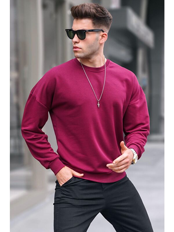 Madmext Bordo Erkek Sweatshirt 4782