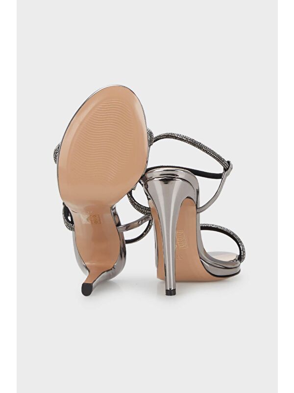 Taşlı Kemerli Topuklu Abiye Kadın Ayakkabı 3475891805 - Görsel 5