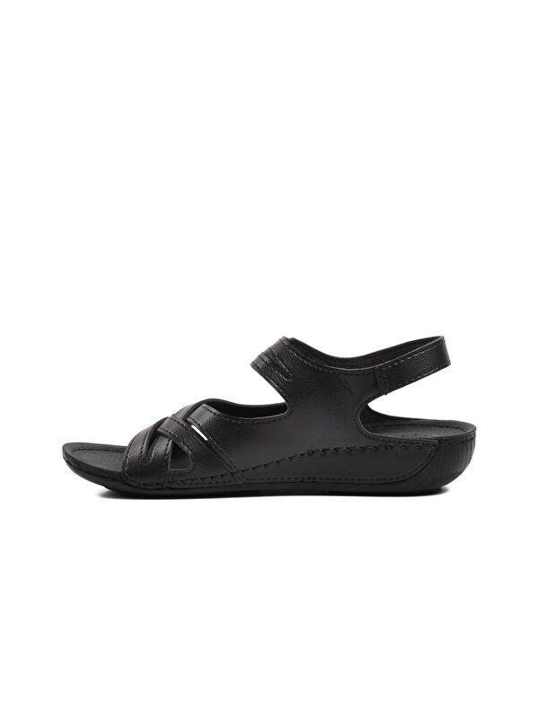 Siyah Anatomik Cırtlı Kadın Sandalet 16.035 Z - Görsel 3