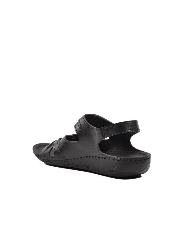 Siyah Anatomik Cırtlı Kadın Sandalet 16.035 Z - Görsel 5