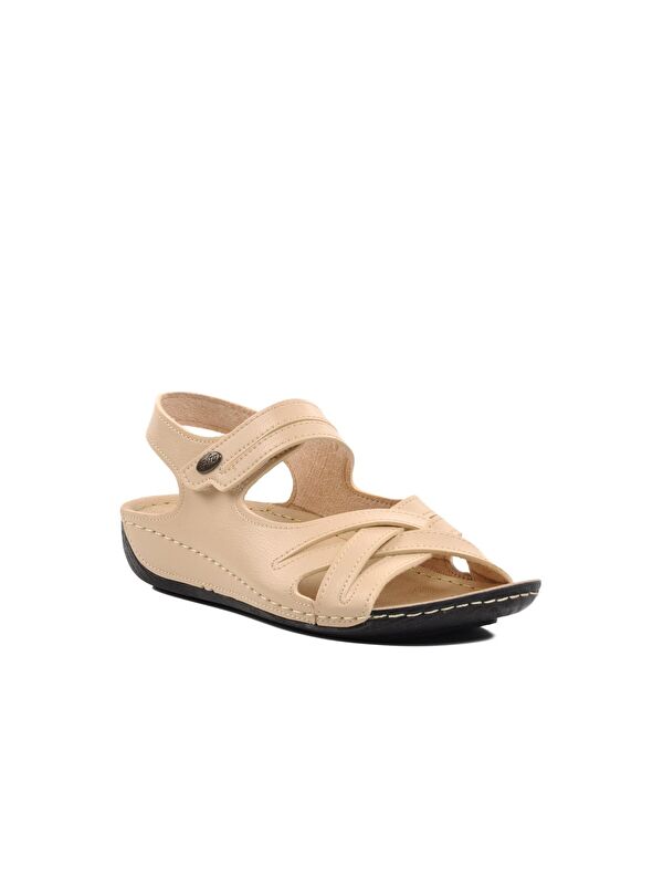 Bej Anatomik Cırtlı Kadın Sandalet 16.035 Z - Görsel 4