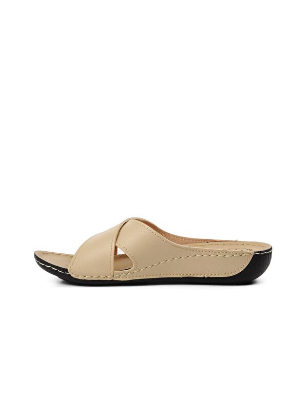 Bej Anatomik Kadın Günlük Terlik 16.032 - Görsel 3