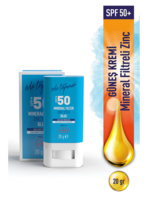 Eda Taşpınar SPF 50+ Mineral Filtreli Mavi Zinc Stick (EGY0030)