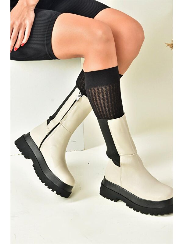 J267063109 Bej Kadın Bot - Görsel 4