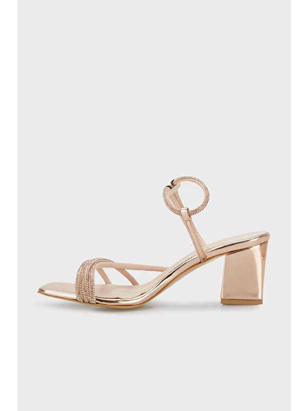 Taşlı Tokalı Topuklu Abiye Kadın Ayakkabı 347ELLA1705 - Görsel 3