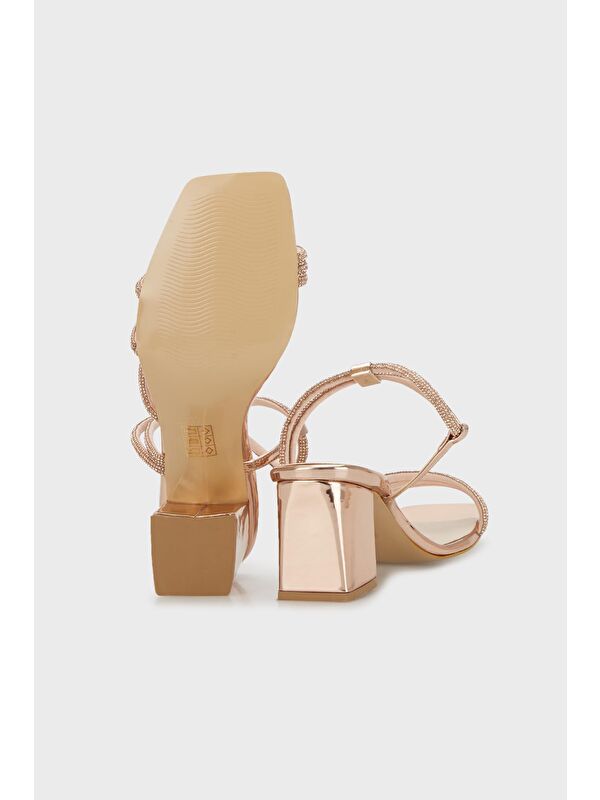 Taşlı Tokalı Topuklu Abiye Kadın Ayakkabı 347ELLA1705 - Görsel 5