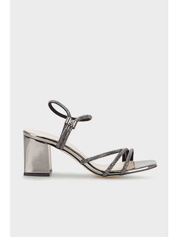 Taşlı Tokalı Topuklu Abiye Kadın Ayakkabı 347ELLA1705 - Görsel 2