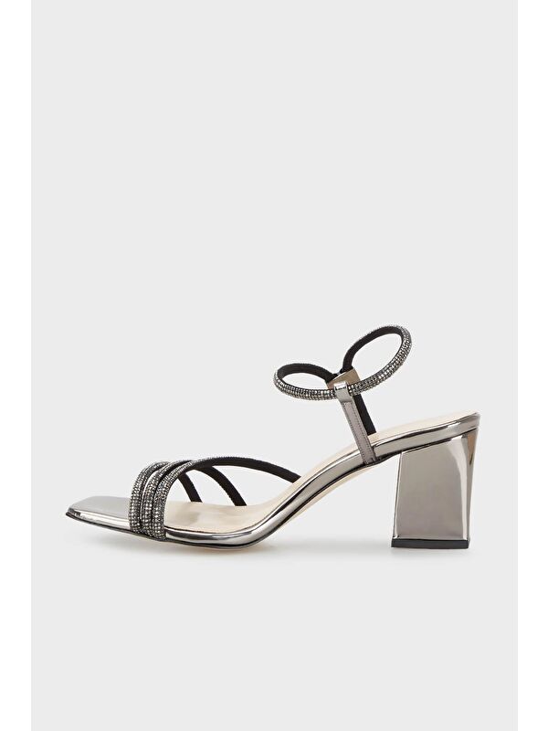 Taşlı Tokalı Topuklu Abiye Kadın Ayakkabı 347ELLA1705 - Görsel 3