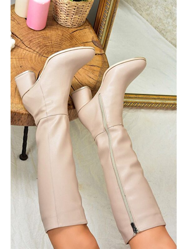 J848300109 Ten Kadın Çizme - Görsel 3