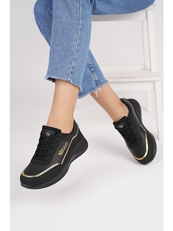 Happy Kadın Ortopedik Günlük Bağcıklı Şık Rahat Sneaker Spor Ayakkabı - Görsel 3