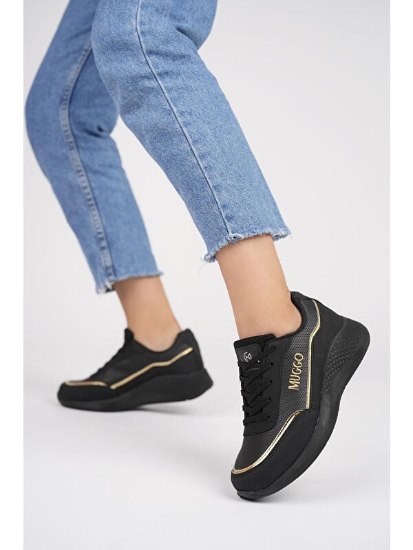 Happy Kadın Ortopedik Günlük Bağcıklı Şık Rahat Sneaker Spor Ayakkabı - Görsel 4