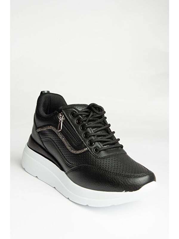 U7020207 Siyah Kadın Sneakers - Görsel 3