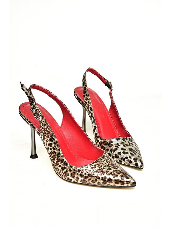 U8205622 Taba Kadın Topuklu Ayakkabı - Görsel 4