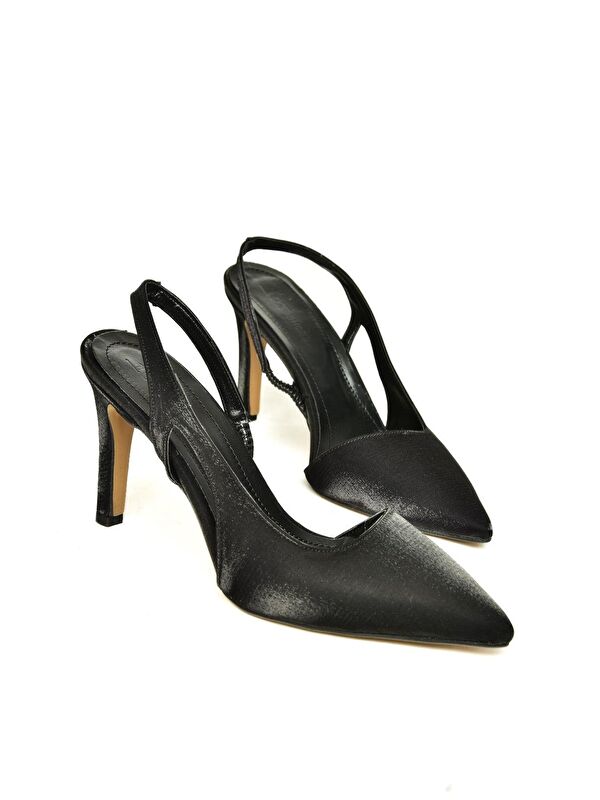 U4045894 Siyah Kadın Topuklu Ayakkabı - Görsel 3