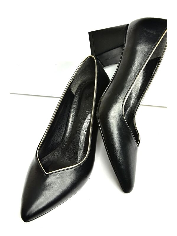 U8206211 Siyah Kadın Topuklu Ayakkabı - Görsel 4