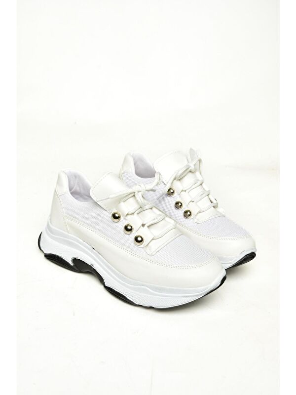 U2390326 Beyaz Kadın Sneakers - Görsel 4