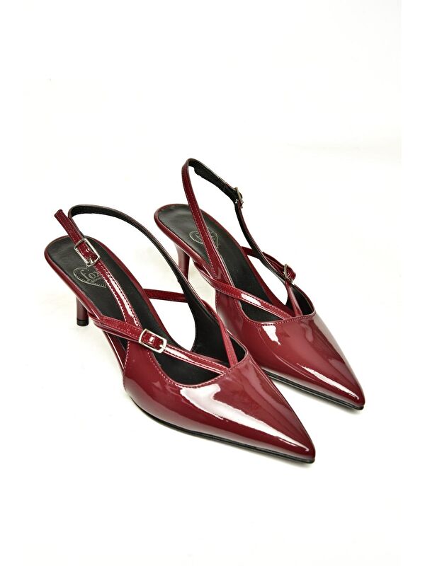 U6540745 Bordo Kadın Topuklu Ayakkabı - Görsel 4