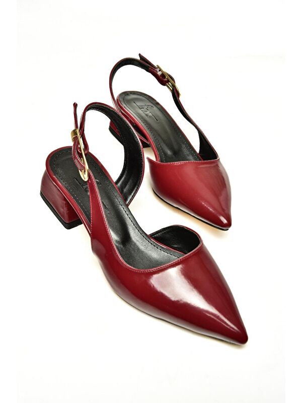 U9982124 Bordo Kadın Topuklu Ayakkabı - Görsel 4