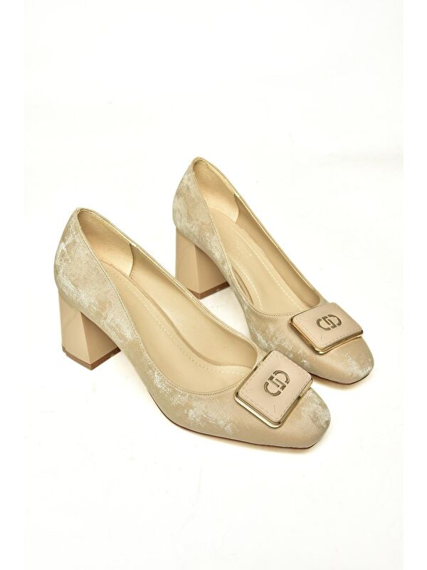 U8209544 Ten Kadın Topuklu Ayakkabı - Görsel 4