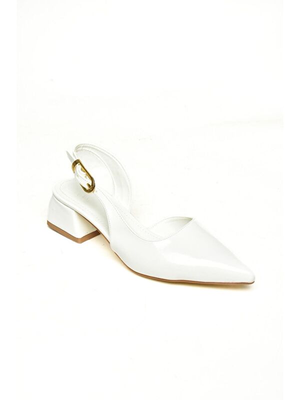 U9982124 Beyaz Kadın Topuklu Ayakkabı - Görsel 2