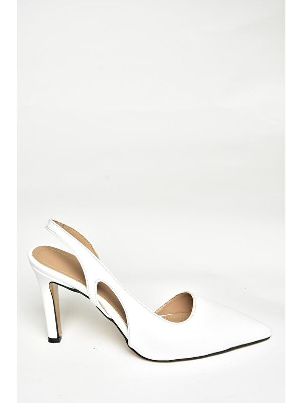 U4045894 Beyaz Kadın Topuklu Ayakkabı - Görsel 2