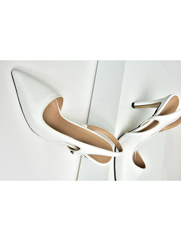 U4045894 Beyaz Kadın Topuklu Ayakkabı - Görsel 3