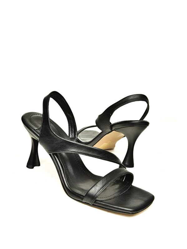 U4040700 Siyah Kadın Topuklu Ayakkabı - Görsel 4