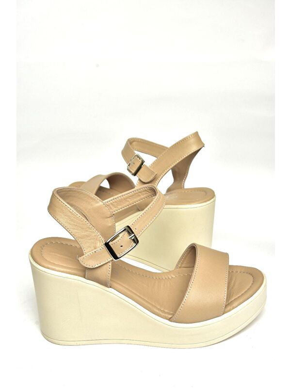 U5552502 Bej Kadın Dolgu Topuklu Ayakkabı - Görsel 3