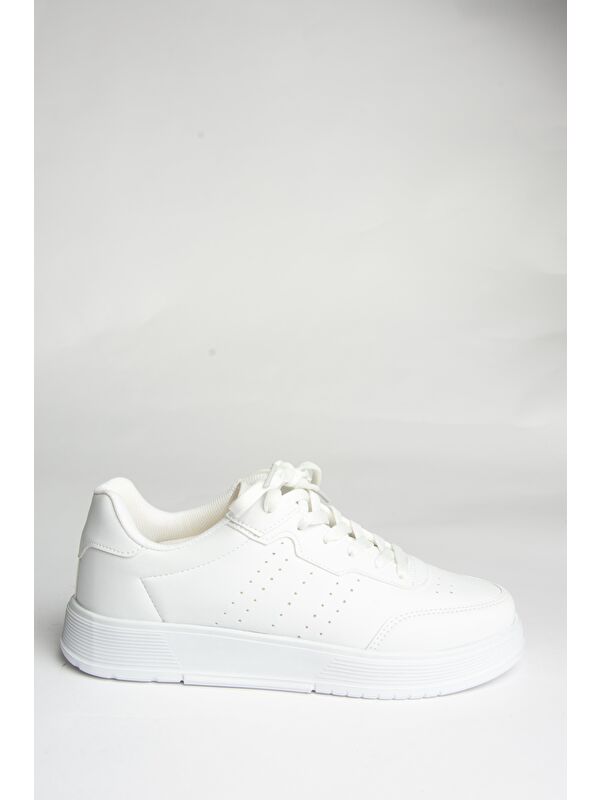 U7020158 Beyaz Kadın Sneakers - Görsel 3