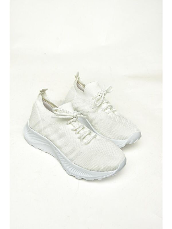 U2390040 Beyaz Kadın Sneakers - Görsel 4