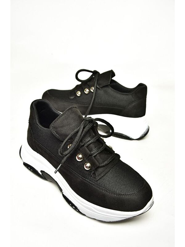 U2390326 Siyah Kadın Sneakers - Görsel 4