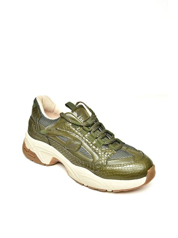 U3124142 Yeşil Kadın Sneakers - Görsel 3