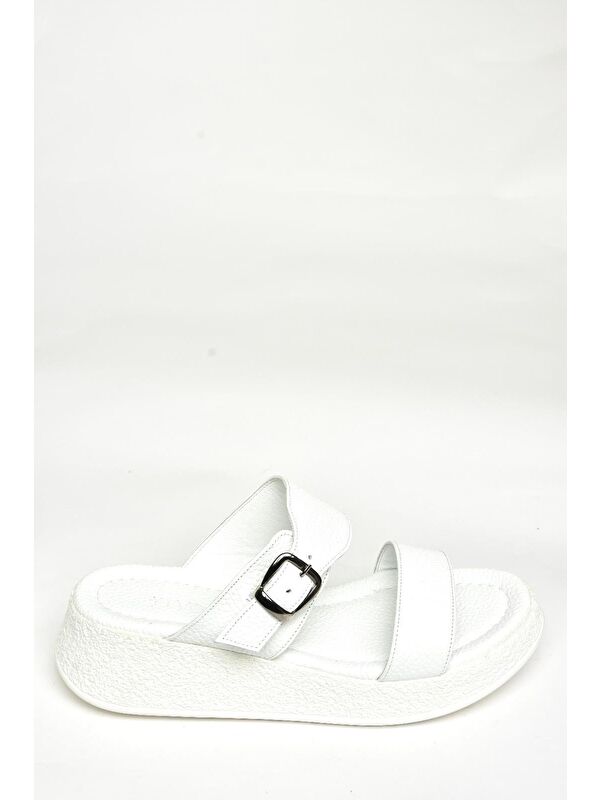 U5550504 Beyaz Kadın Terlik - Görsel 2