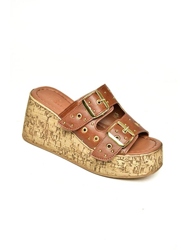 U9967535 Taba Kadın Dolgu Topuklu Ayakkabı - Görsel 3